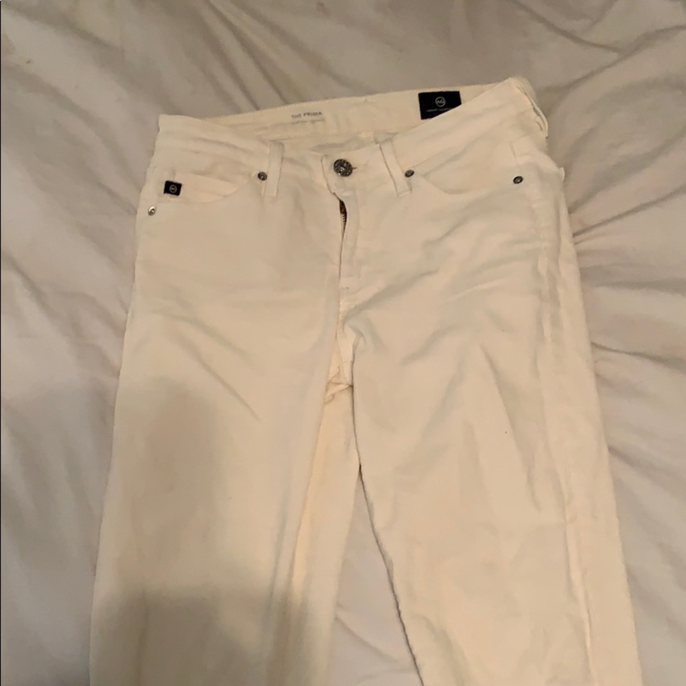 AG Cream Corduroy Pants